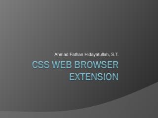 03-CSS Web Browser Extension.ppt